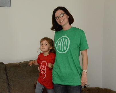 Greta and Erynn in their Ohio Shirts
